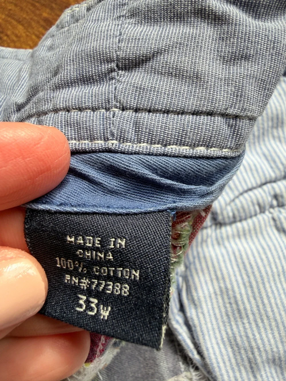 J Crew Y2K Madras Cargo Shorts 100% Cotton Mens 33